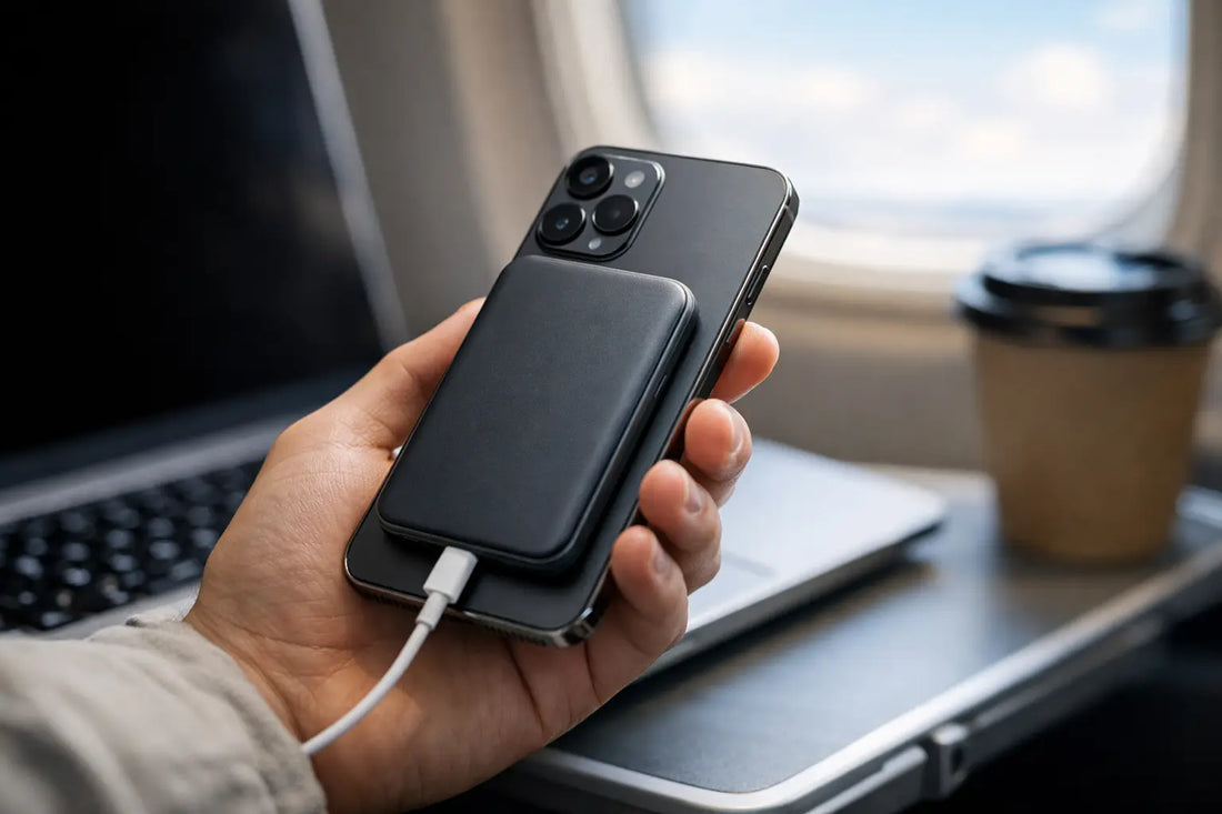 Slanke MagSafe powerbank: slim laden onderweg