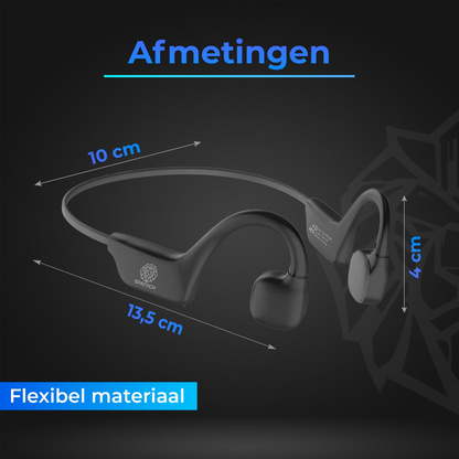 SFATECH Bone Conduction Headphone – Open-Ear Sport Oortjes – Sport Hoofdtelefoon – Bluetooth Koptelefoon – Waterbestendig – Hardlopen & Fitness – Zwart